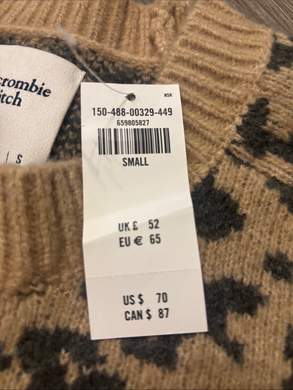 Abercrombie & Fitch Madeline Leopard Print Oversized Crew Neck Sweater - Picture 7 of 13